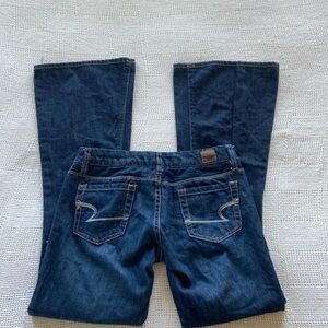 American Eagle low rise flared leg jeans size 2